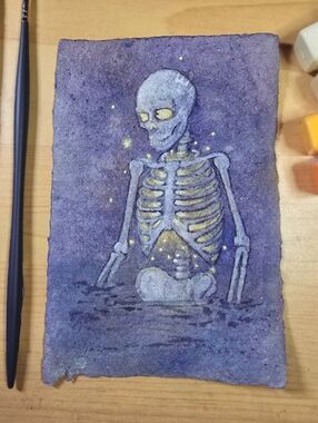 🎨 Firefly: Handmade Watercolour Gouache Painting